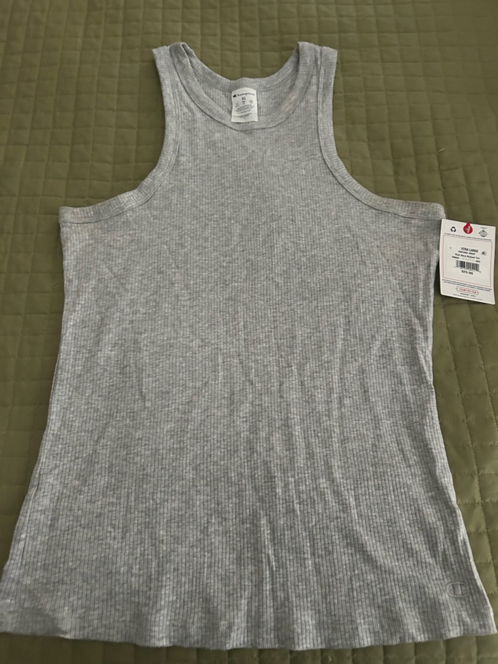 Champion Gray Ribbed Women's Tank Top